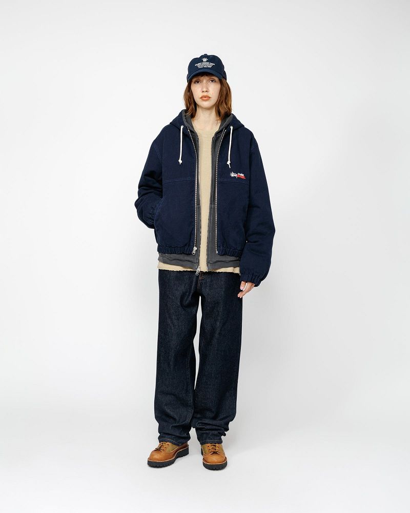 STUSSY WORK JACKET INSULATED CANVAS Bleu Marine | STUSSY-56347