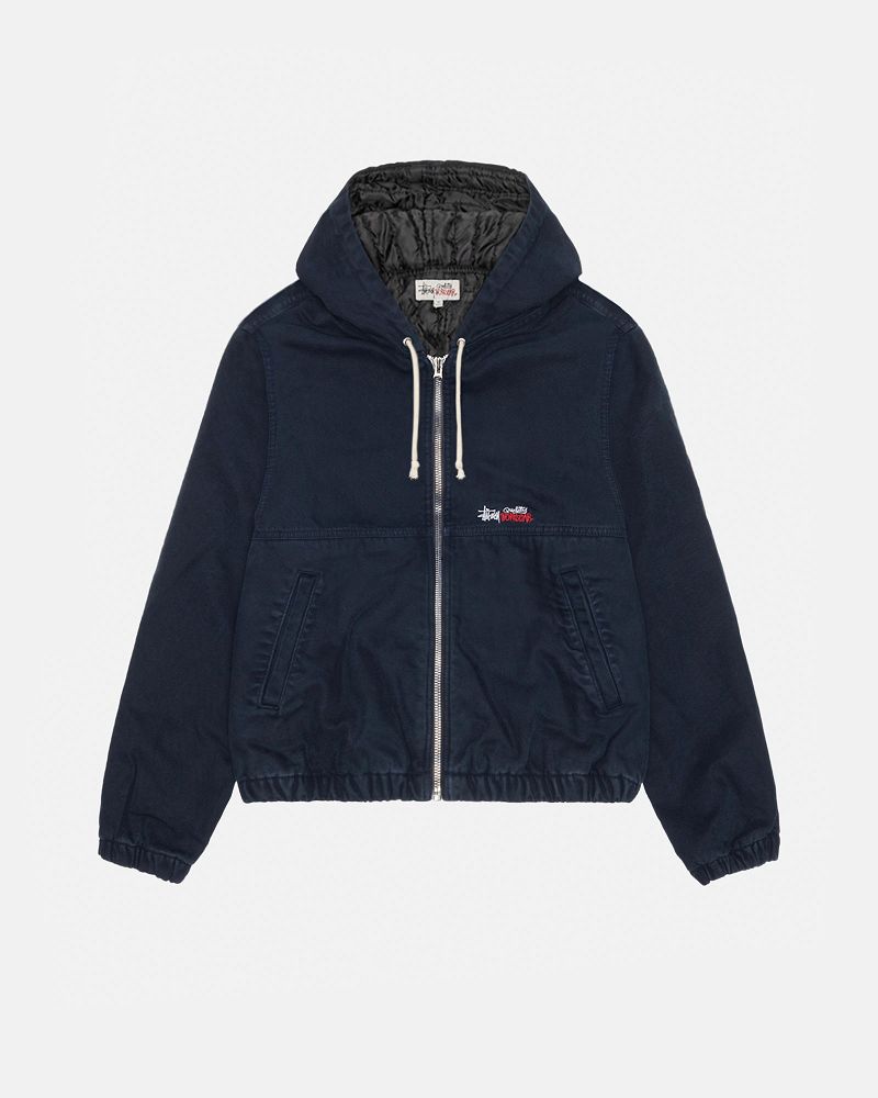 STUSSY WORK JACKET INSULATED CANVAS Bleu Marine | STUSSY-56347