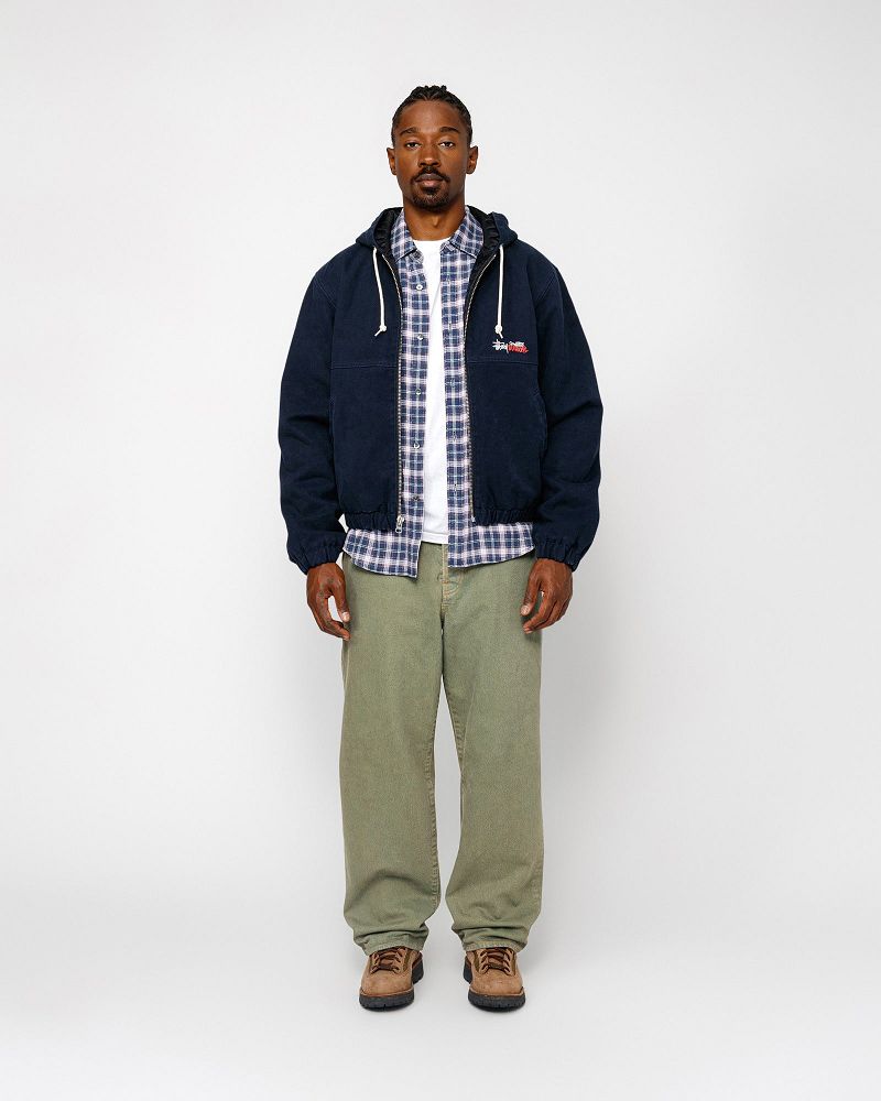 STUSSY WORK JACKET INSULATED CANVAS Bleu Marine | STUSSY-56347