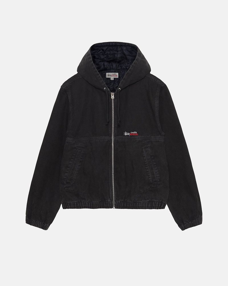 STUSSY WORK JACKET INSULATED CANVAS Noir | STUSSY-56345