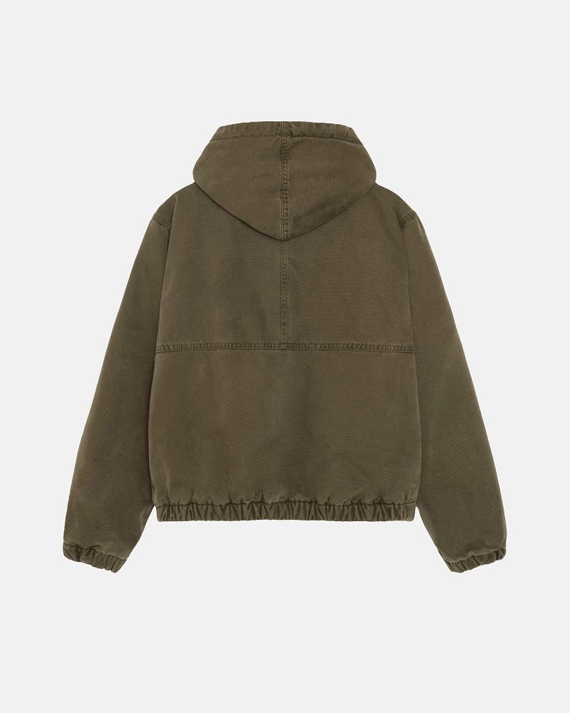 STUSSY WORK JACKET INSULATED CANVAS Vert Olive | STUSSY-56348