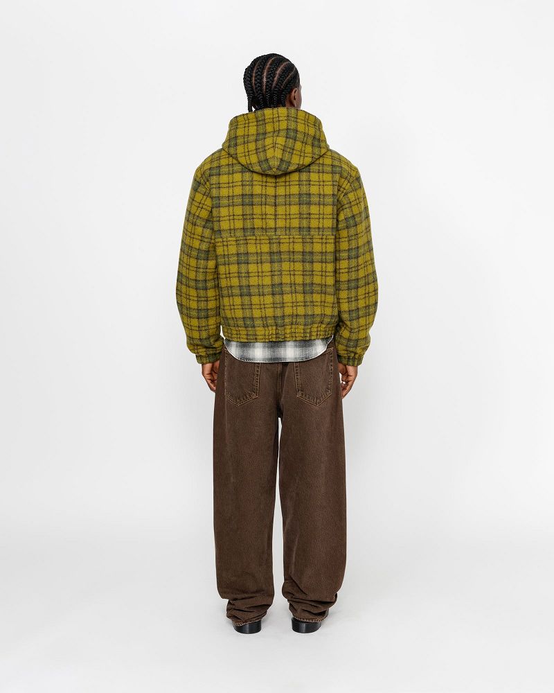 STUSSY WORK JACKET WOOL PLAID Vert | STUSSY-56370