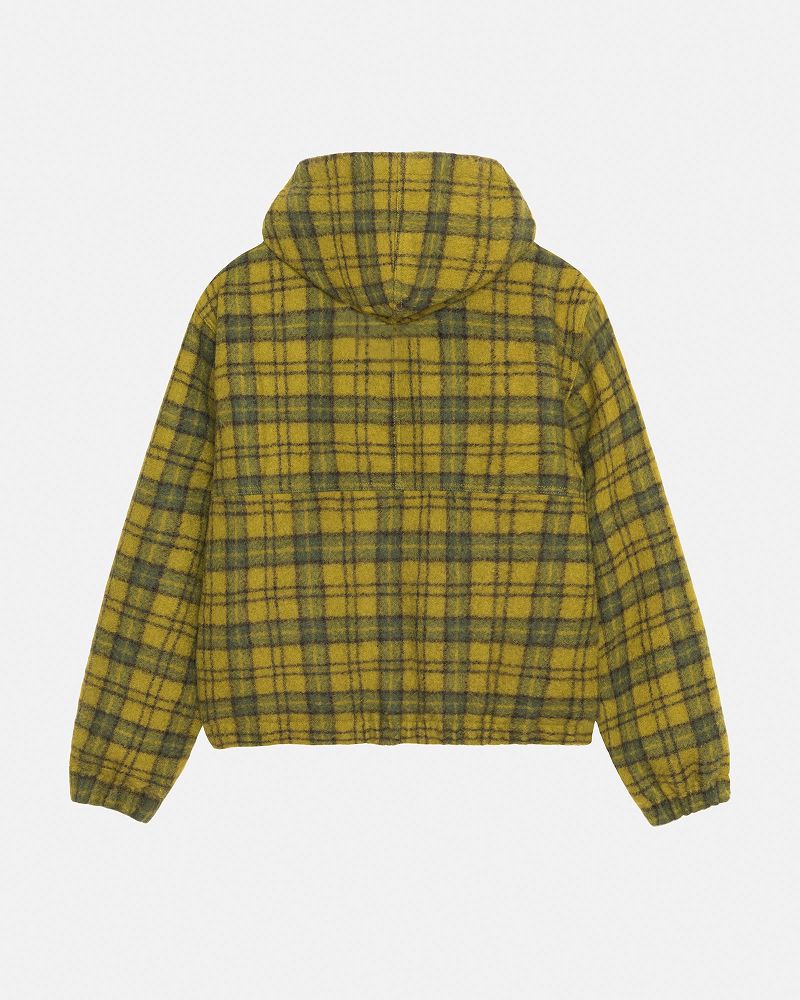 STUSSY WORK JACKET WOOL PLAID Vert | STUSSY-56370