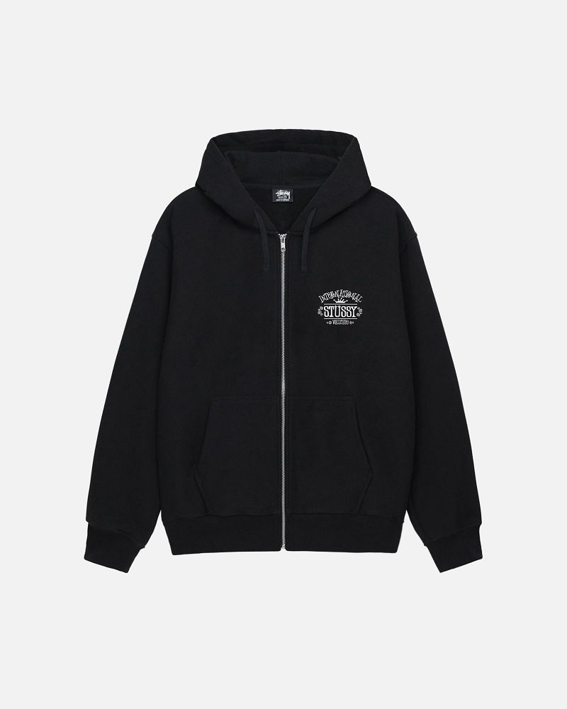STUSSY WORLDWIDE ZIP HOODIE Noir | STUSSY-55825