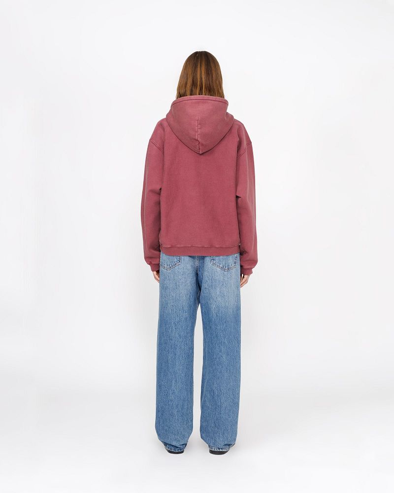 STUSSY ZIP HOODIE FADED GRAPHIC Bordeaux | STUSSY-56293