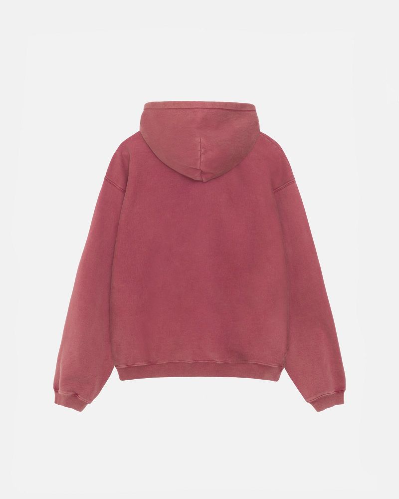 STUSSY ZIP HOODIE FADED GRAPHIC Bordeaux | STUSSY-56293