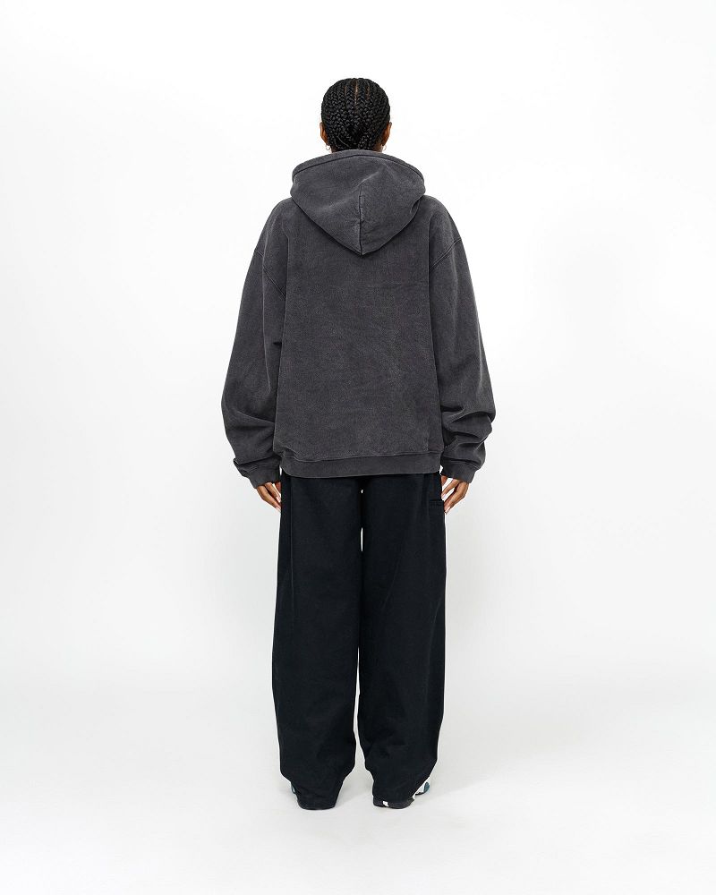 STUSSY ZIP HOODIE FADED GRAPHIC Noir | STUSSY-56295